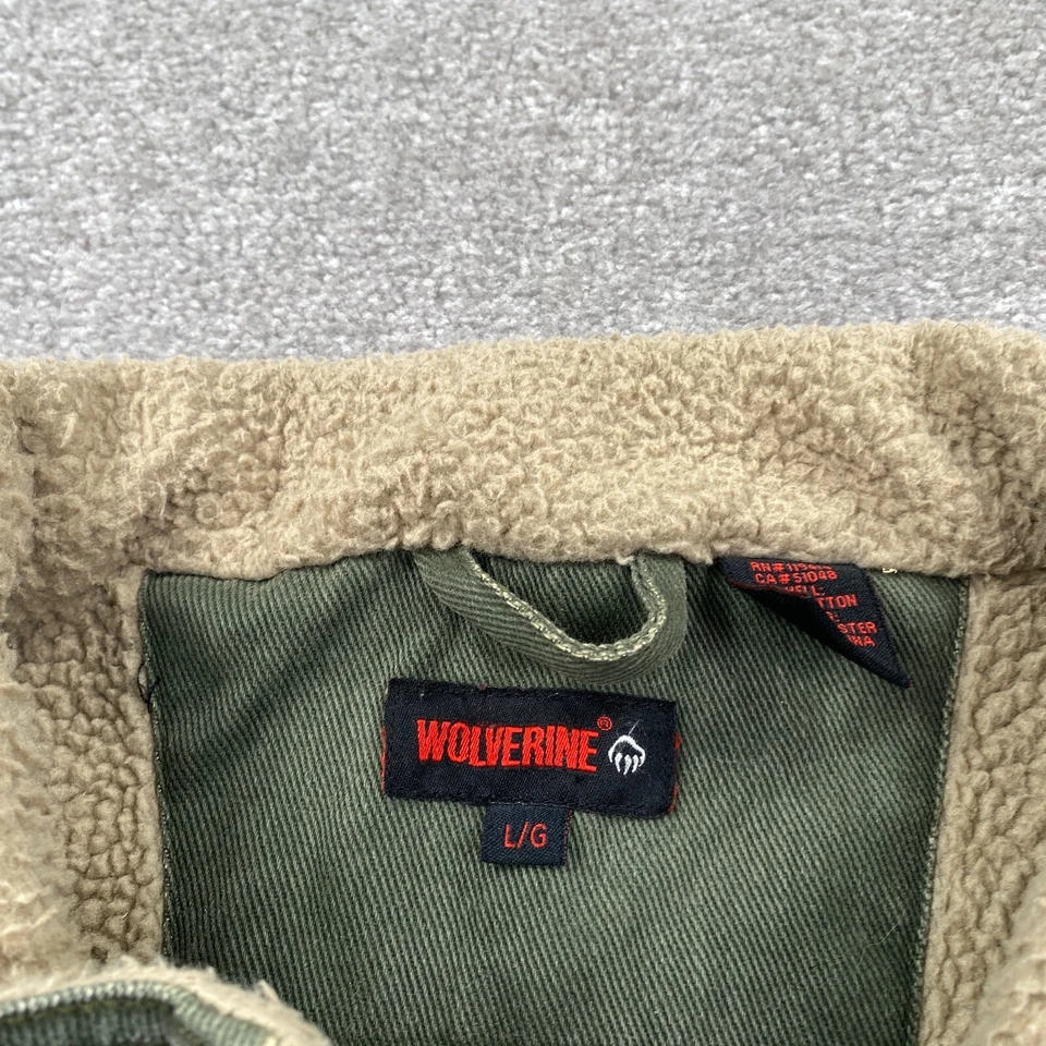 Wolverine Chaleco de Lona Forrado Sherpa con Cremallera Completa Para Hombre Talla L Verde Ejército Tostado Foto 3 de 4