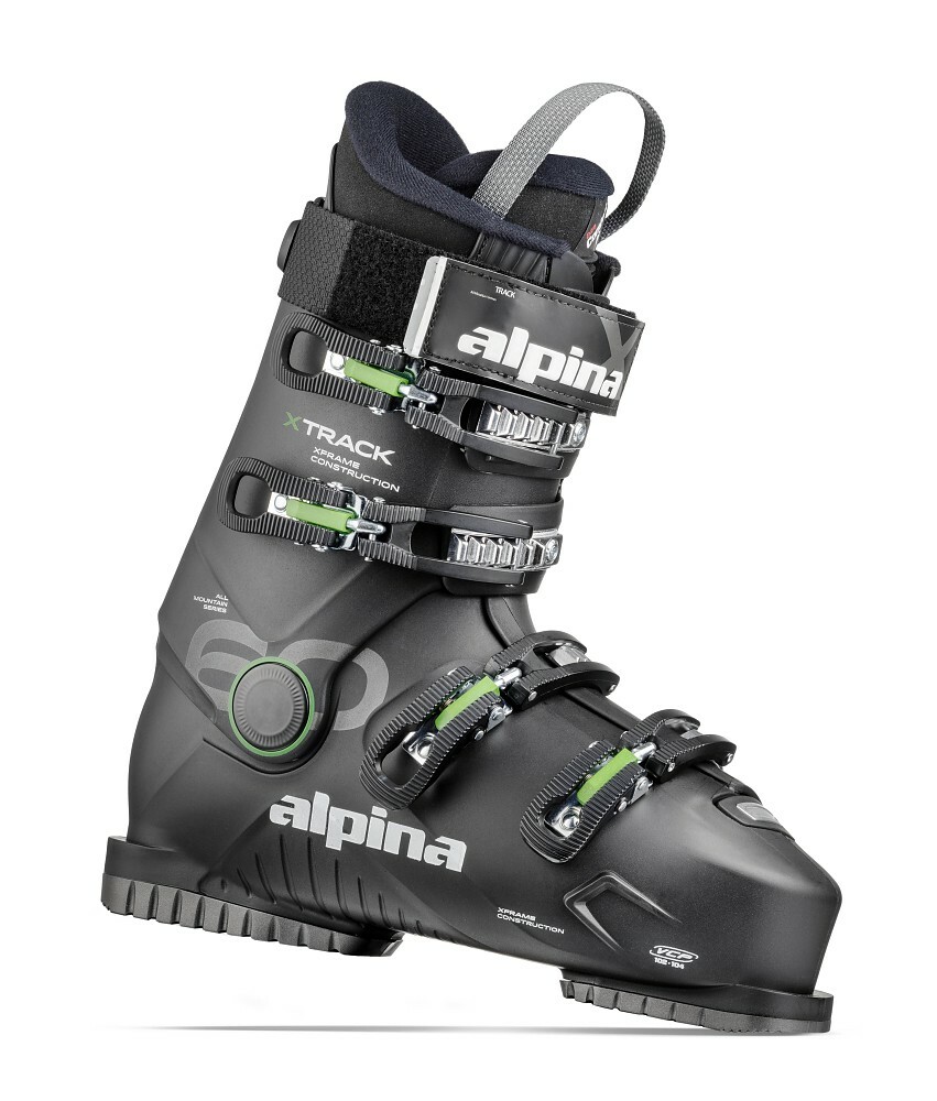 NEW $350 Men's Alpina XTrack 60 Black Green Ski Boots Most Sizes