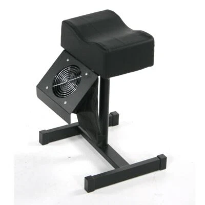 Pédicure Pied Tabouret Avec Fan Noir Jambe Repos Manucure Noir Par Salon Store - Photo 1/2