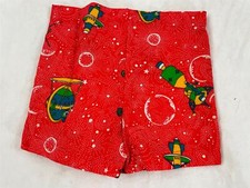 VTG 60S 70S KIDS BOYS SPACE SATELLITE ROCKET PLANETS ALL OVER PRINT SHORTS