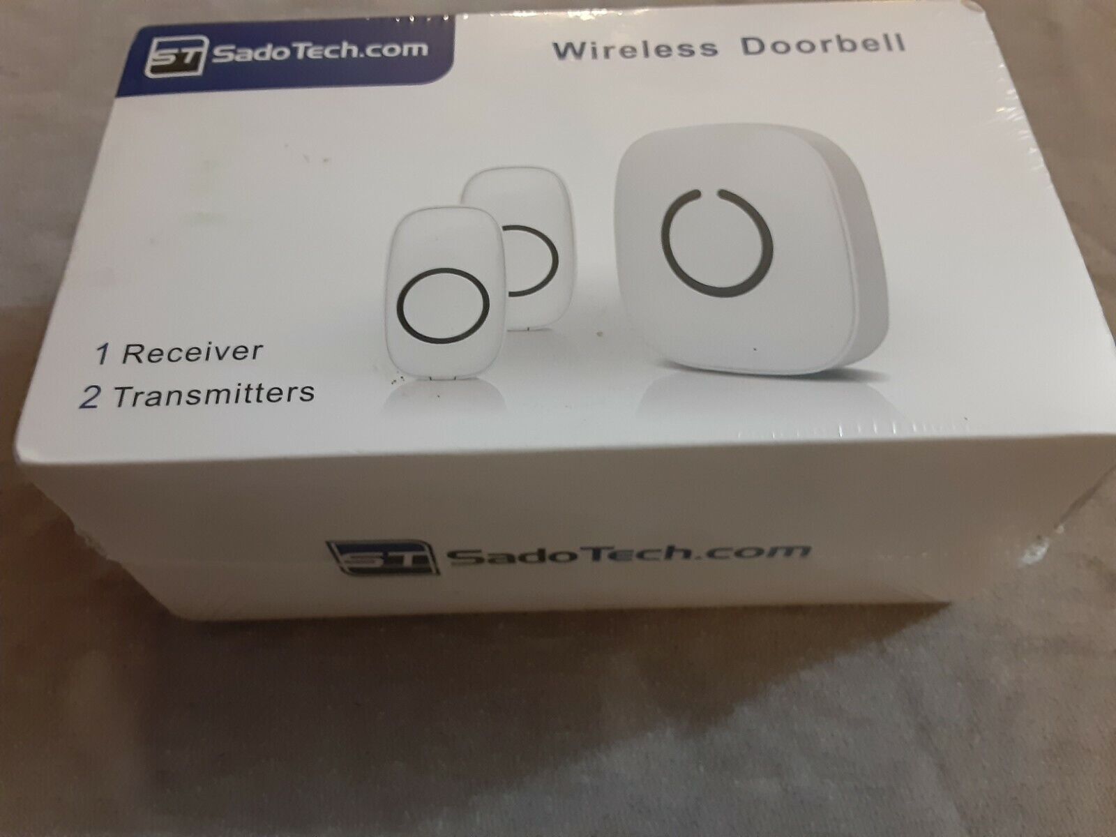 Sadotech Cx Mail order Waterproof Wireless Doorbell Kit Low price White Transmitters - With 2