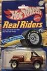 🔥🔥🔥🔥🔥Vintage Hotwheels Real Riders Jeep CJ-7/Brown/White Hubs/Tampos🔥🔥🔥