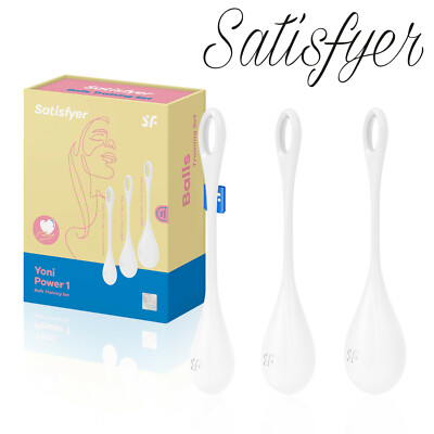 Satisfyer Yoni Power 1 PELVIC FLOOR Training Set White 3 Balls by KEGEL White