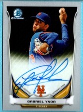2014 Bowman Chrome  Autograph Auto  Gabriel Ynoa Card # BCPA-GY