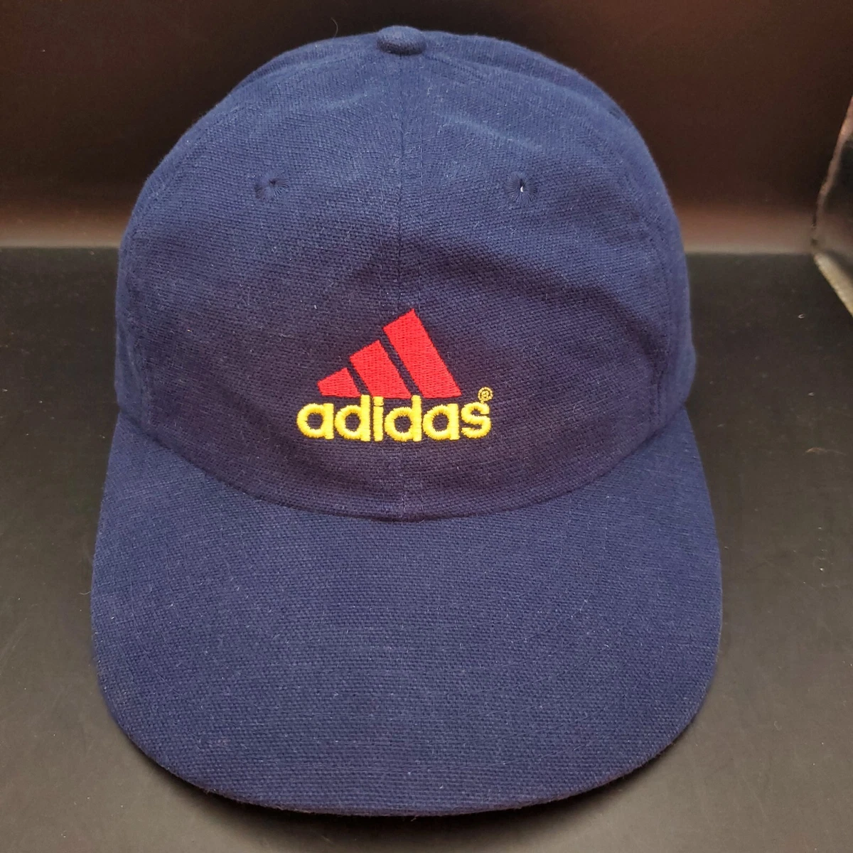 Vintage 90s Red & Yellow Logo Navy 100% Cotton adidas