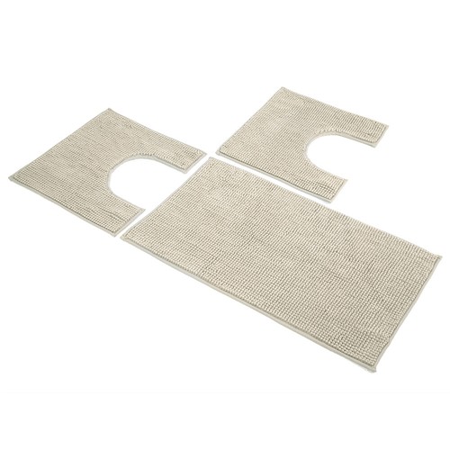 TAPPETO BAGNO SET 3 PEZZI IN SPUGNA ANTISCIVOLO SANITARI LAVANDINO WATER BIDET - Foto 18 di 38