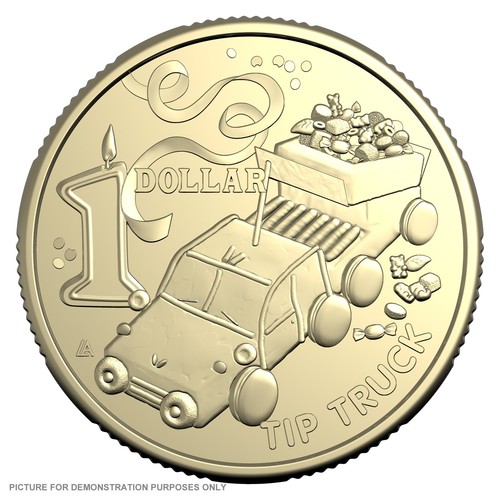 2025 Women's Weekly Birthday Cake - $1 Uncirculated Carded Coin - Tip Truck - Picture 2 of 2