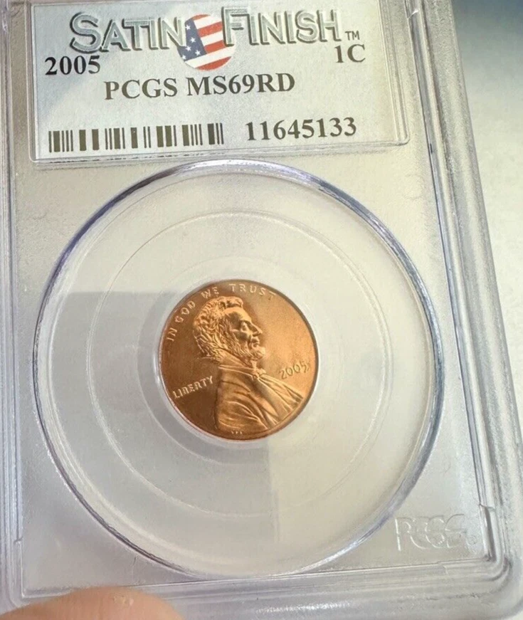 2005-S LINCOLN Memorial 1c ~ PCGS MS69 RD Satin ~ Stunning High Grade ~ #33 - Image 4 of 4