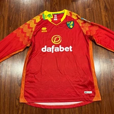 2019-20 Errea Norwich Men's Soccer Long Sleeve Away Jersey XXL 2XL Canaries