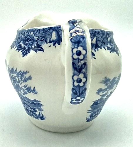 VTG SALEM CHINA ~ "English Village" Pattern Blue & White Ironstone Creamer - Picture 4 of 7
