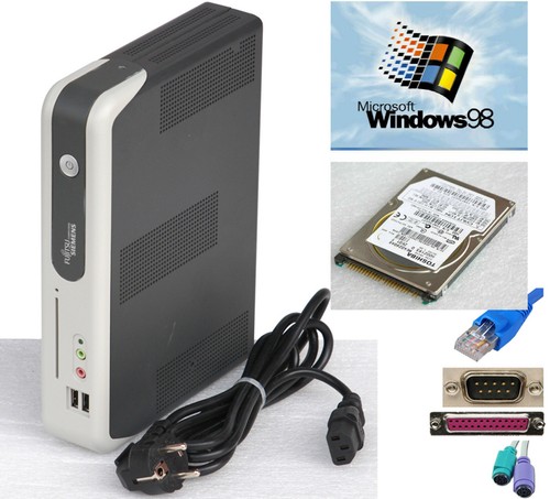 KLEINER PC FUTRO S200 MIT RS-232 FREIE PCI 40GB IDE FESTPLATTE WINDOWS 98  TC35 - Picture 1 of 1