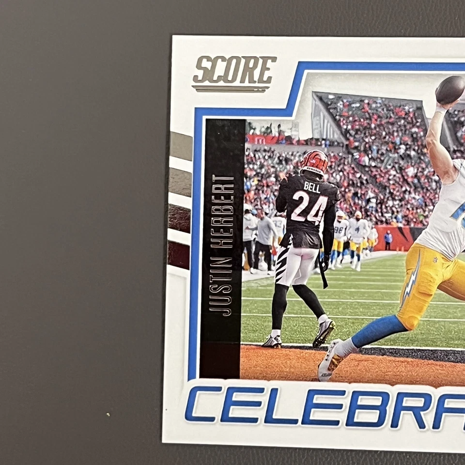 JUSTIN HERBERT 2022 PANINI SCORE CELEBRATION INSERT #C-JH LOS ANGELES CHARGERS - Image 2 of 4