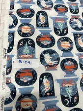 Space Christmas By Rae Ritchie Dear Stella Cotton Quilt Craft Fabric Half Yard
