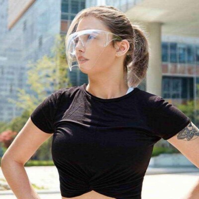 Clear Face Shield Protective Eye Glasses Visor Anti-Fog Full Face Mask Shades