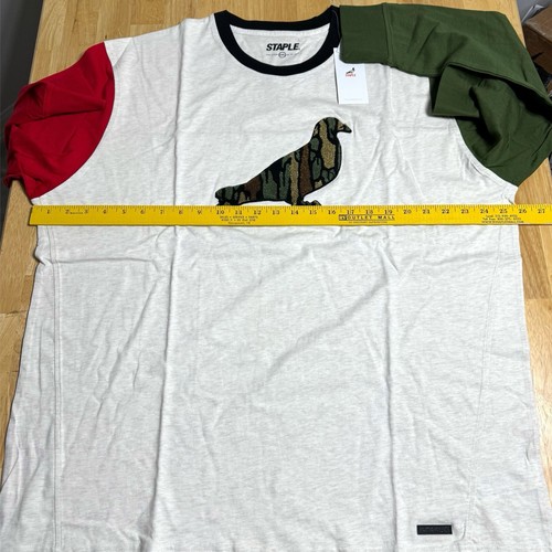 Jeff Staple Embroidered Pigeon Long Sleeve Shirt Mens 2XL 100% Cotton Oatmeal - Picture 13 of 19
