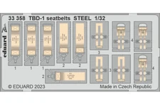 Eduard 1/32 Douglas TBD-1 Devastator Seatbelts PE set for Trumpeter