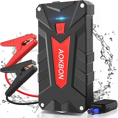 AOKBON Starter Power Bank 13200 mAh 1200 A Peak Current Portable Car Jump Start