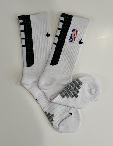 Nike NBA ELITE Basketball Socks DRI-FIT Size Large. White & Black. Crew & Ankle. - Picture 6 of 9