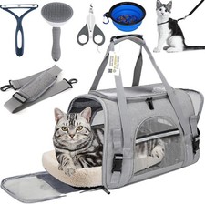 Pet Carrier Bag Airline Approved for Cats and Dogs Up to 20LBs 7 Pcs
