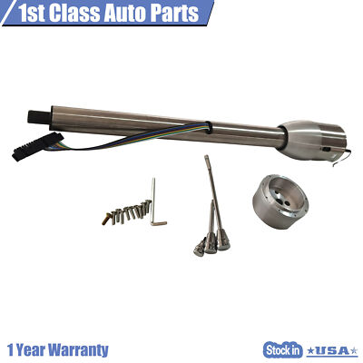 30''Tilt Manual Universal Natural Stainless Steel Steering Column & Wheel Adapter