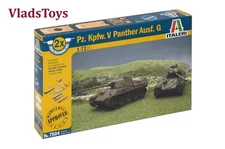 Italeri Plastic Model kit 1/72 Two PZ. KPFW. V PANTHER AUSF.G 7504