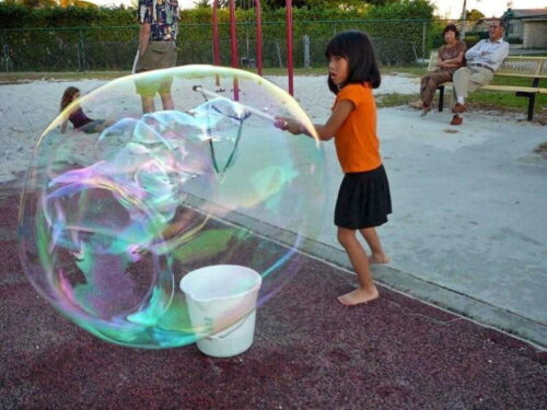 BIG MIGHTY BUBBLE BLOWER WAND,BUBBLE STICK-BLOW HUGE GIANT SOAP BUBBLES - Picture 1 of 5