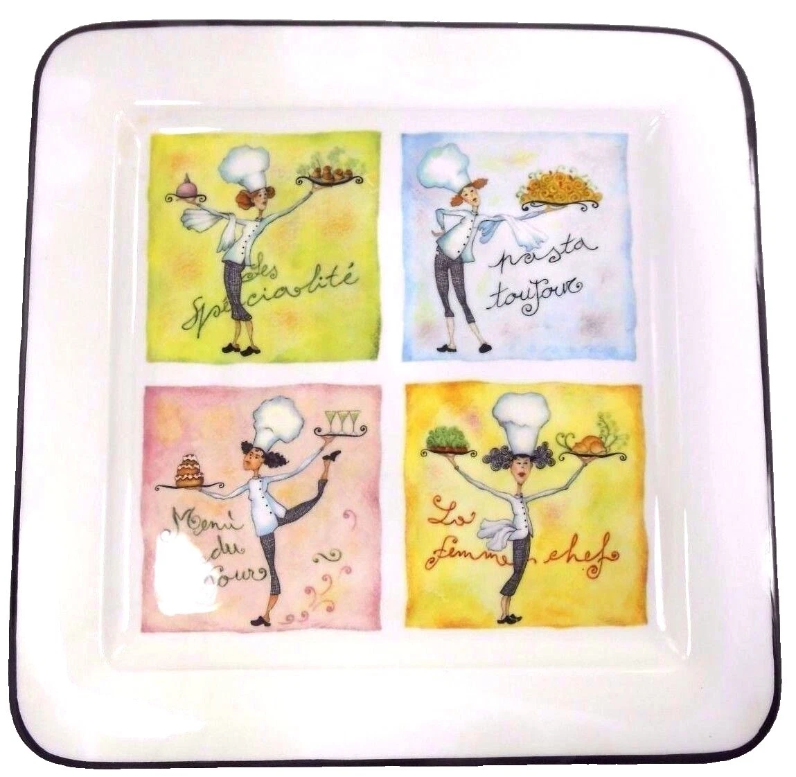Multicolor Pictorial Platters
