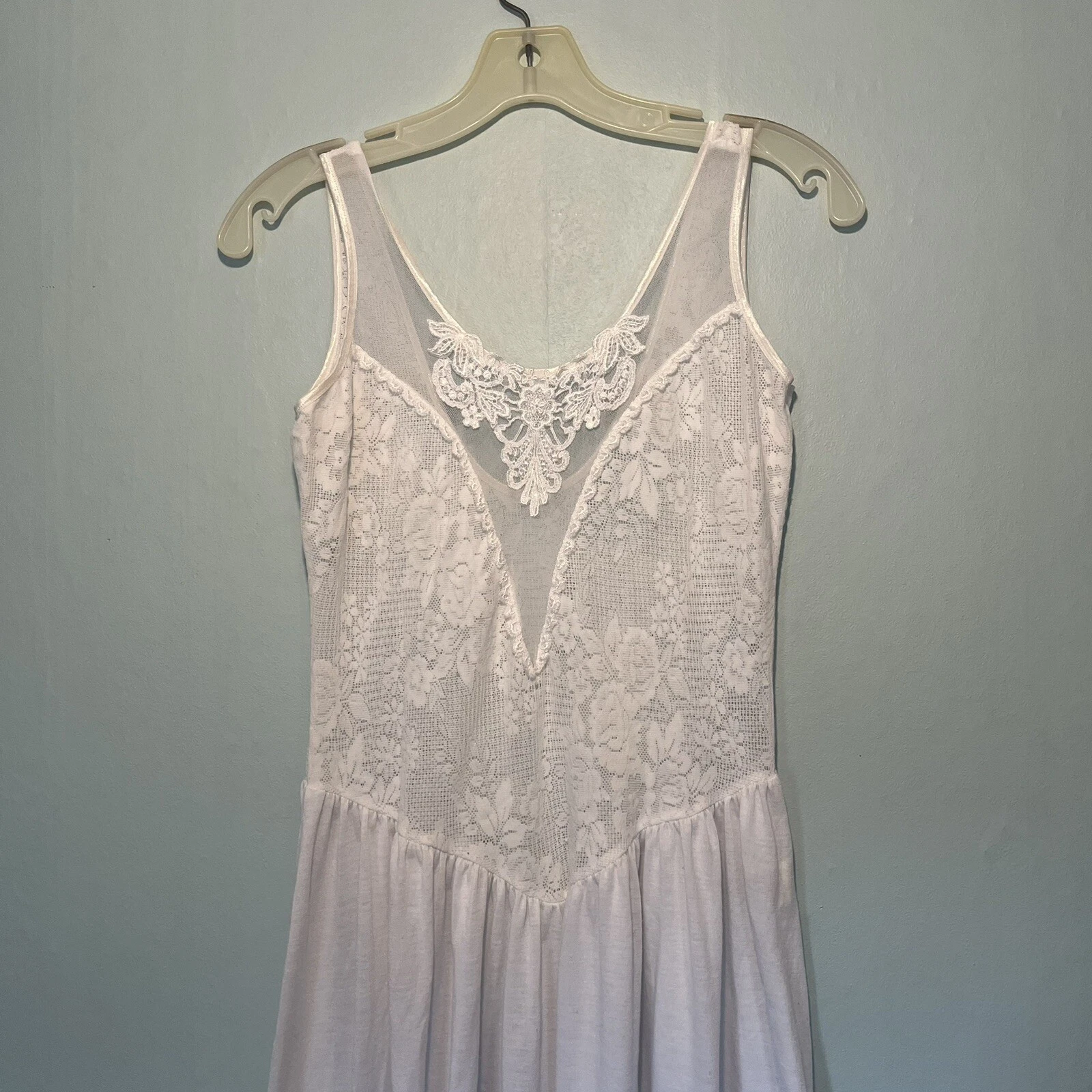 UNDERCOVER Abito fata vintage bianco Victoria's Secret pizzo trasparente cottage core taglia media