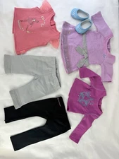 American Girl Doll Truly Me Lilac Purple 2011 Meet Dress, Pink And Peach. Bundle