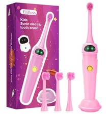Rechargeable Electric Sonic Toothbrush for Kids IPX7 Waterproof for Kids Pink
