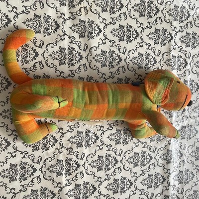 Habitat Wurst Hund Daschund Plüschtier Kuscheltier Multi Karomuster 40 cm