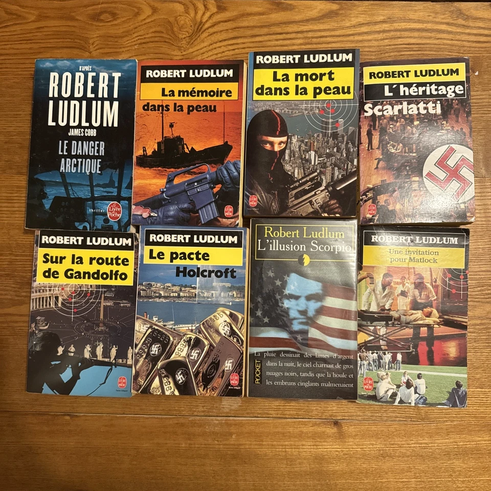 LOT DE 12 LIVRES DE POCHE ET ROMANS I ROBERT LUDLUM I BON ÉTAT - Photo 2/3