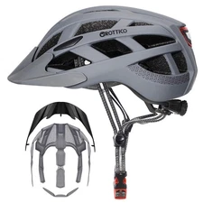 Adult-Men-Women Bike Helmet with Light - Mountain Road Bicycle Helmet with Re...