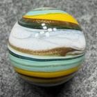 Handmade Marble Gold Lutz ( Corkscrew - Spiral ) 1 Inch +-  (S14) — photo 3