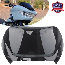 Black 12" Wave Windshield Windscreen For Harley Davidson Road Glide FLTRX New