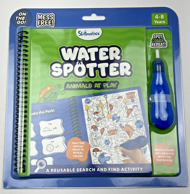 Skillmatics Water Spotter Animals At Play Reusable Search & Find Activity Book
