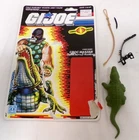 Vintage Croc Master V1 1986 GI Joe ARAH 3.75" Figure Cardback & Full Part Set