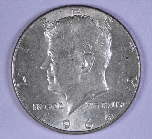 1964-P "Kennedy" Half-Dollar SILVER Coin, Almost Uncirculated Condition