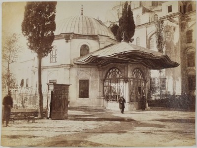 Abdullah Brothers Mausoleum Sultan Mehmet II Istanbul c.1890 Photograph 26x19 cm
