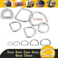 Welded Metal D Ring 304 A2 Stainless Steel D Ring Metal Welded Heavy Duty Smooth