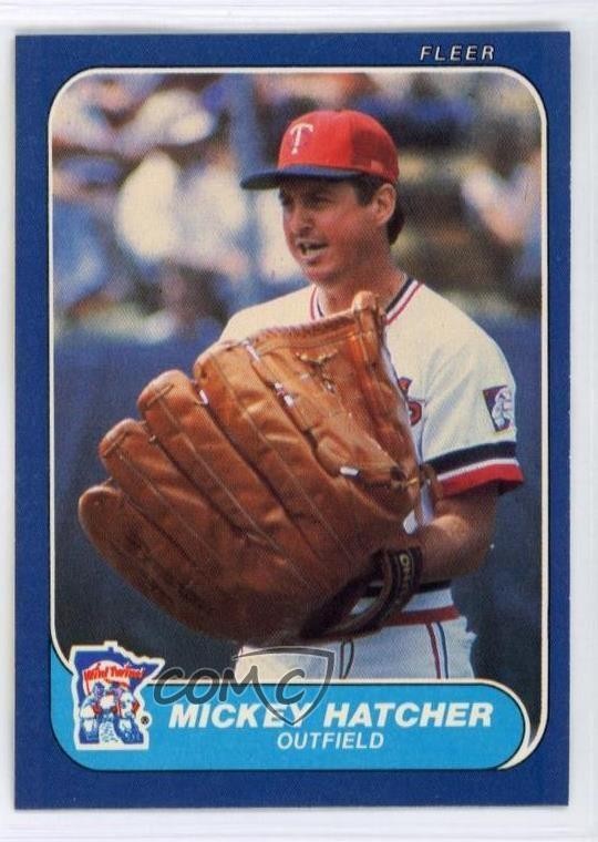 1986 Fleer Mickey Hatcher #396 09vm