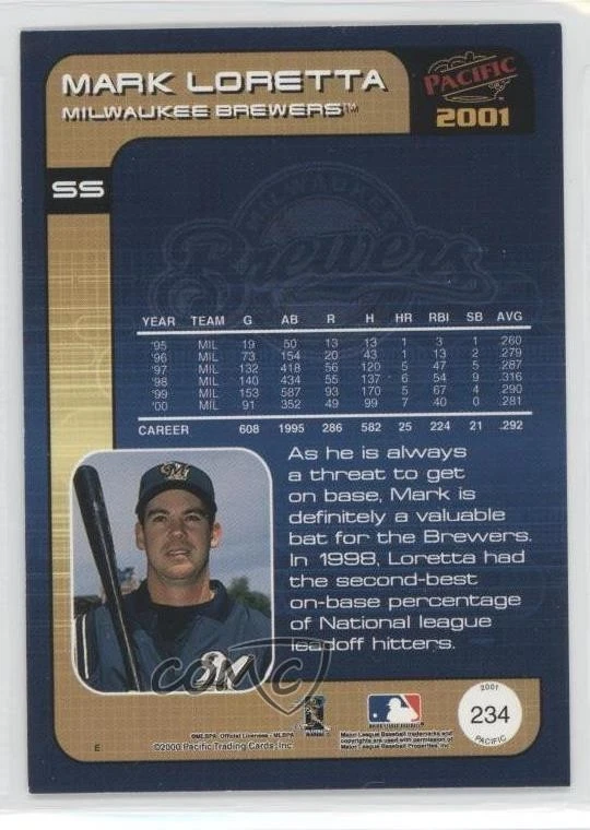 2001 Pacific Mark Loretta #234 - Image 2 of 2