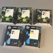HP 88 88XL Officejet Ink Cartridge Black, Cyan, Magenta, Yellow Unopened Expired