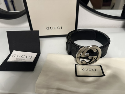 Gucci GG Supreme Gürtel   Schwarz   Gr. 90/36 | Wie Neu | Mit Rechnung