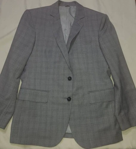 Brooklyn Tailors Grey Plaid Wool Blazer Jacket Reda Super 130s Portugal - product listing photo