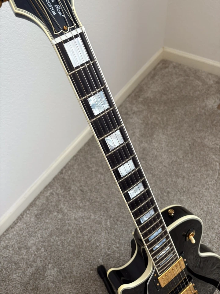 Gibson Les Paul 2000 personalizada para zurdos belleza negra con estuche *toda original Foto 4 de 4