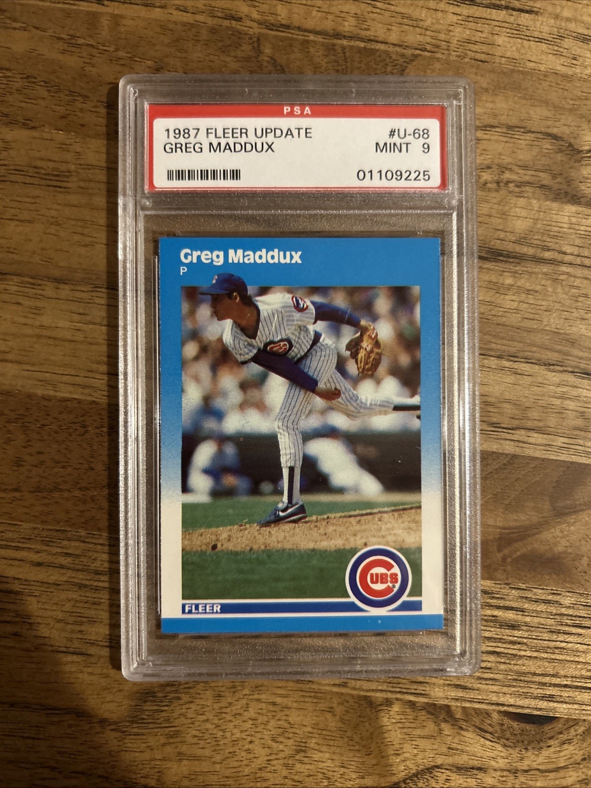 1987 Fleer Update - Greg Maddux #U-68 PSA 9 MINT (RC) Rookie HOF GOAT
