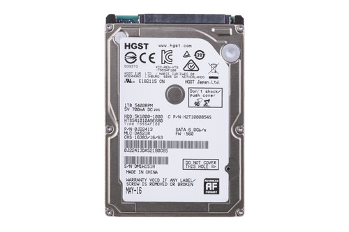 Hard Drive HGST Travelstar 5K1000 1TB 5.4K SATA 6G 2.5" 512e 8MB 0J22413 - Afbeelding 2 van 2