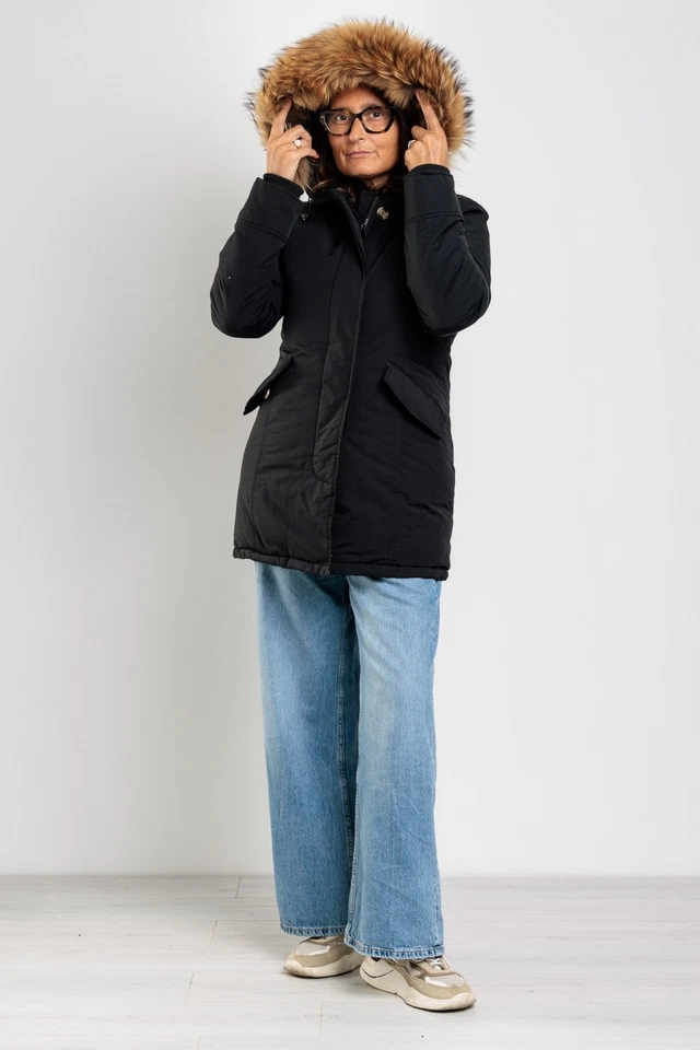 Parka Donna Casual Giubbotto Invernale Eskimo Neve Piumino Pelliccia VEQUE