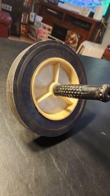Old School Ab Roller Wheel! Solid Rubber Tire, Unlike Cheap New Plastic Ones!
